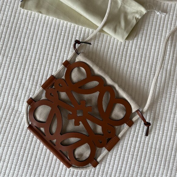 Lowere Leather and Canvas Crossbody Bag (Johnathan Andrson Era) - Picture 1 of 8